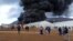 Fire breaks out in the Lipa migrant camp near Bihac on December 23,with many former residents left with nowhere to go.