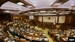 Sala de şedinţe în plen a Parlamentului R. Moldova