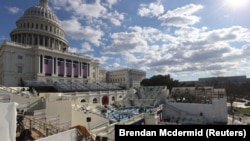 قصر کانگرس امریکا در آستانه مراسم تحلیف رئیس جمهور جو بایدن