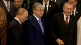 Лидеры России, Казахстана и Турции на саммите по сотрудничеству и мерам доверия в Азии. Душанбе, 15 июня 2019 года