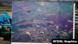 Аэродром «Джанкой». Коллаж с использованием спутникового снимка