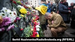 Один із меморіалів на алеї Героїв Небесної Сотні в Києві, фото 20 лютого 2020 року – на роковини дня, що приніс найбільше число жертв у 2014-му