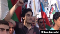 Тюркель Керимли, сын азербайджанского оппозиционного лидера Али Керимли. Баку, 23 сентября 2013 года.