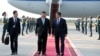 Chinese President Xi Jinping is greeted by his Kyrgyz counterpart, Sooronbai Jeenbekov, on a state visit to Bishkek last year. 