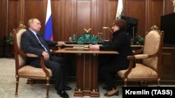 Владимир Путин и Эльвира Набиуллина, 2019 год