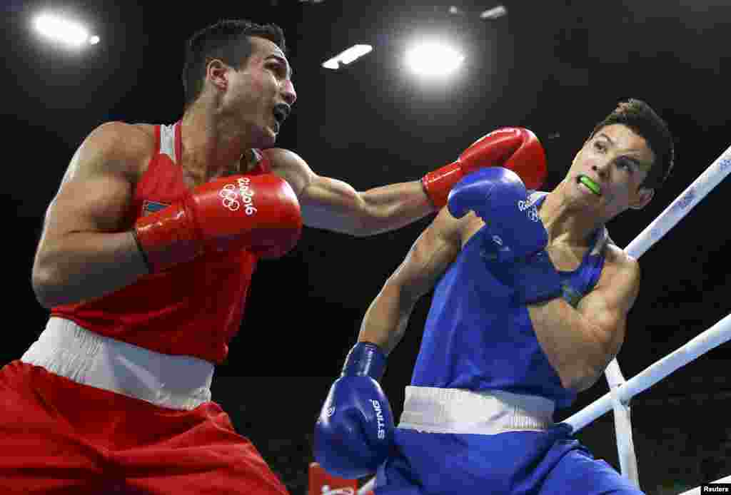Kazakhstan&#39;s Daniyar Yeleussinov defeated Uzbekistan&#39;s Shakhram Giyasov to win the welterweight Olympic title, racking up Kazakhstan&#39;s fourth consecutive gold medal in the event.