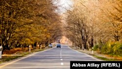 Дорога в регионе Исмаиллы-Габала, Азербайджан. Осень 2013 