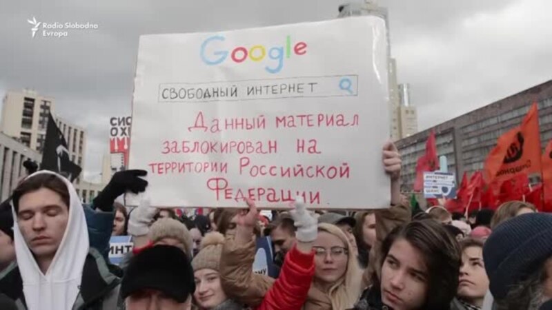 Protest protiv zakona o Internetu u Moskvi