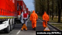 Польскі гуманітарны груз прывезьлі ў Горадню. Рэшта грузу даехала ў Менск і Воранава ў той самы дзень, 24 красавіка