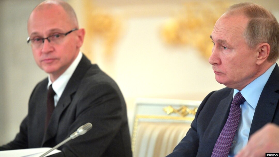 С. Кириенко и В. Путин на заседании Совета при Президенте по развитию гражданского общества и правам человека
