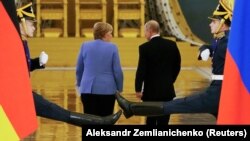 Канцлер Німеччини Ангела Меркель і президент Росії Володимир Путін. Москва, 20 серпня 2021 року
