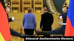 Канцлер Німеччини Ангела Меркель і президент Росії Володимир Путін. Москва, 20 серпня 2021 року