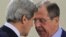 U.S. Secretary of State John Kerry (left) last met with Russian Foreign Minister Sergei Lavrov at a NATO-Russia foreign ministers meeting in April in Brussels.