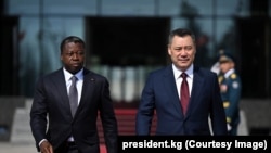 Президент Садыр Жапаров жана Фор Эссозимна Гнассингбе. Бишкек.