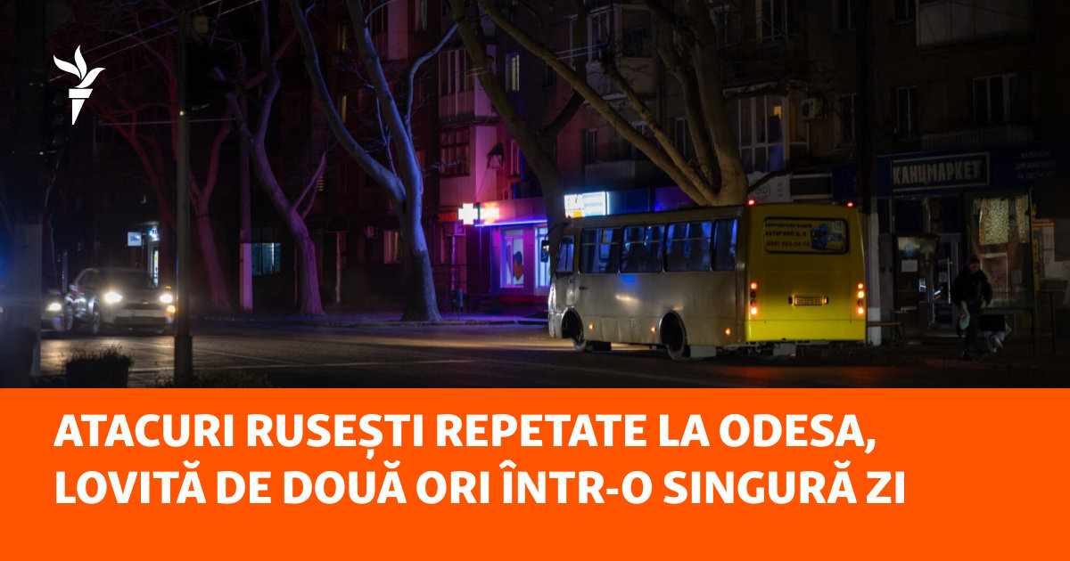 Atacuri rusești repetate la Odesa, lovită de două ori într-o singură zi