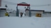 Belarus -- Snow on the market in Magileu