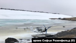 Самодельный гидросамолет «Стерх-С1» в бухте Медуза на Таймыре