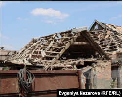 Наступствы расейскага ўдару па вёсцы Беленькае Запароскай вобласьці