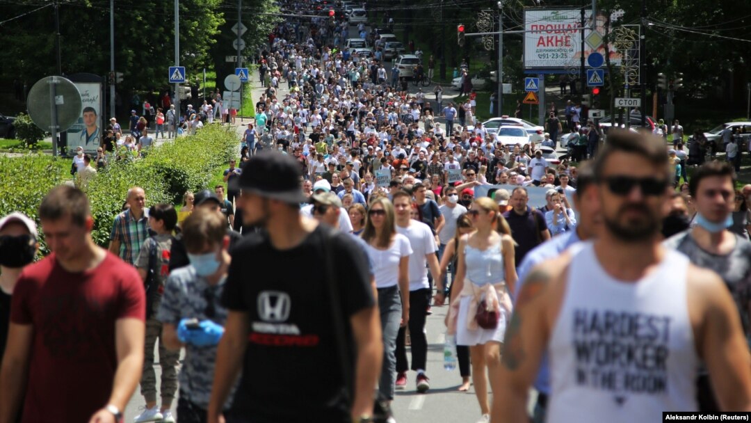 Demonstracije u Habarovsku zbog hapšenja guvernera Sergeja Furgala, 11. jul