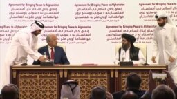 U.S. Peace Envoy Zalmay Khalilzad and Taliban leader Mullah Abdul Ghani Baradar signed a peace agreement on February 29.