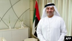 United Arab Emirates Foreign Minister Anwar Qarqash poses for a picture during an interview with AFP in his office in Dubai, June 7, 2017