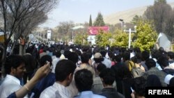 تصویری از اعتراضات دانشجویی در دانشگاه شیراز در سال گذشته