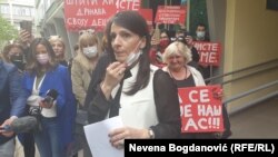 Marinika Tepić je navela da se odlukom da svedok bude saslušan u Jagodini "direktno dovodi u opasnost njegova bezbednost", Jagodina, 26. april