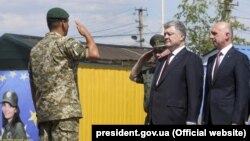 Pavel Filip și Petro Poroșenko, la Cuciurgan