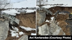 ფერდობი ჩამოიშალა და დაძრული მიწის მასამ საფლავები ჩაიყოლა.