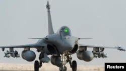 Францускі самалёт Rafale, здольны несьці ядзерную зброю 