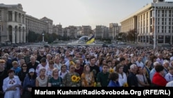 На Майдані Незалежності у Києві вшанували пам'ять Андрія Парубія, 1 вересня 2025 року