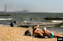Plaja din Mariupol.