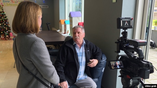 Василь Петров, мешканець притулку для українців з тимчасовим захистом у Брюсселі, Бельгія