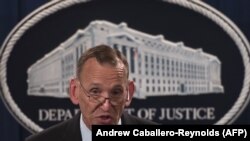 U.S. -- Director of the U.S. Secret Service Randolph Alles speaks during a press conference at the Department of Justice in Washington, October 26, 2018