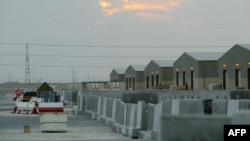 An archive photo of the As-Sayliyah camp in 2002, when it was a US military base. 