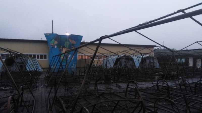 В Хабаровском крае при пожаре в палаточном лагере погибла девочка, 9 детей пострадали