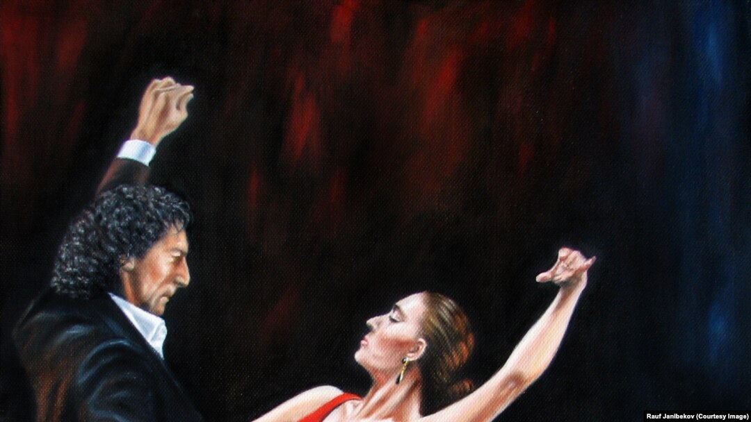 Rəssam Rauf Canıbəyovun "Flamenko" rəsmindən hissə