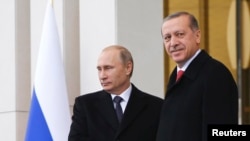 Vladimir Putin və Recep Tayyip Erdoğan.