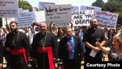 مسيحيون عراقيون وأقباط في تظاهرة بواشنطن