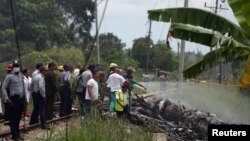 Ратавальнікі на месцы катасрофы