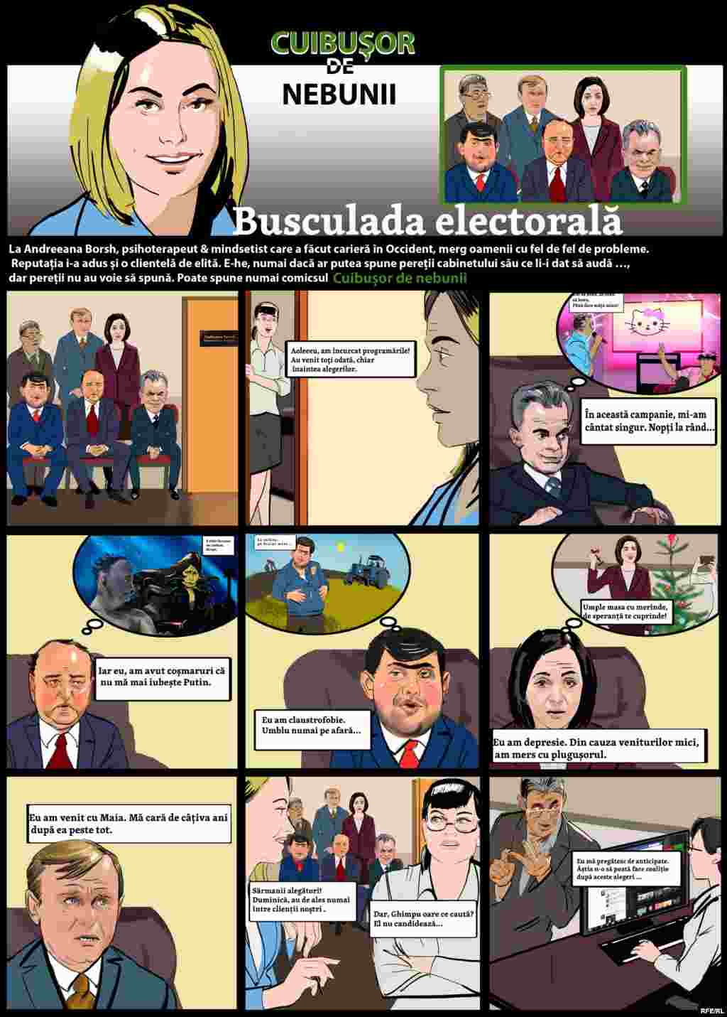 Comicsul Cuibușor de Nebunii, Nr. 7 (și ultimul în campania pentru parlamentarele din 24 februarie 2019). 