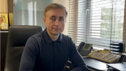 Anatoliy Komar at work, in a photo posted on the Ukrainian Customs Service Facebook page.