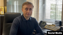 Anatoliy Komar at work, in a photo posted on the Ukrainian Customs Service Facebook page.