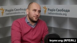 Український журналіст Роман Бочкала в студії Радіо Свобода