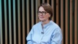 Annette Widmann-Mauz, ex-ministră de stat în Germania pentru Migrație, Refugiați și Integrare, în studioul Europei Libere de la Chișinău.