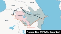 Зангезурский коридор, «Маршрут Трампа за международный мир и процветание» (TRIPP), на карте Южного Кавказа