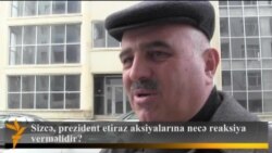 Sizcə, prezident etiraz aksiyalarına necə reaksiya verməlidir?