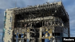 Готель Kharkiv Palace, сильно пошкоджений російським ракетним ударом по Харкову, 31 грудня 2023 року 