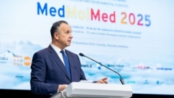 Ministrul Sănătății, Emil Ceban, la ceremonia de deschidere a congresului internațional „Medicină, științe moleculare și de mediu 2025”, 10 noiembrie