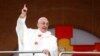 Pope Francis jokes with the crowd at the Basilica of the Madonna of Aparecida during a papal visit to Brazil in July. 